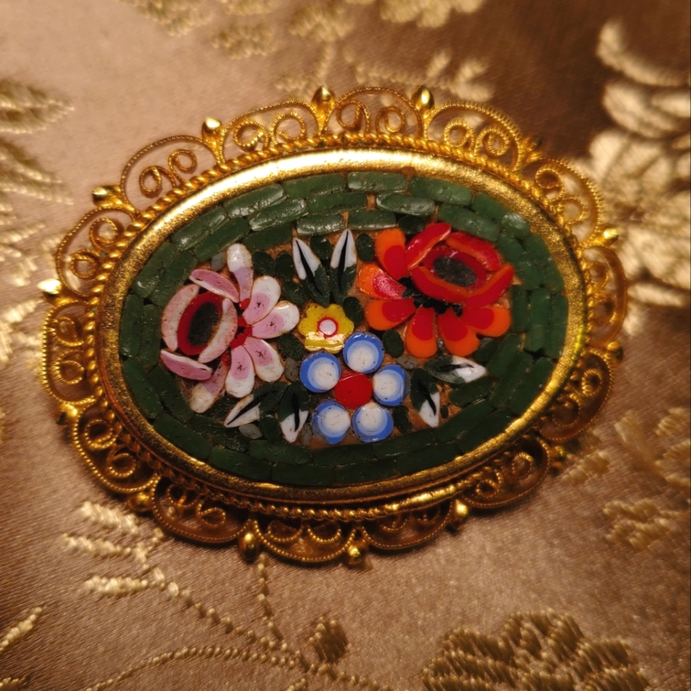 1960s Inlaid Enamel Pin